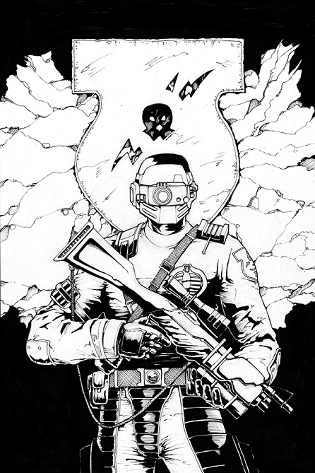 GI Joe original art Night Viper.